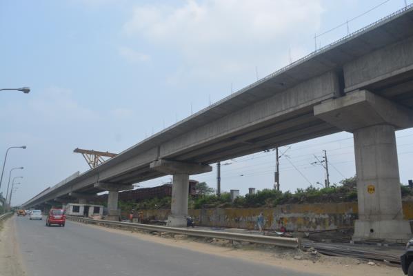 Completed Viaduct along Belghoria Expressway